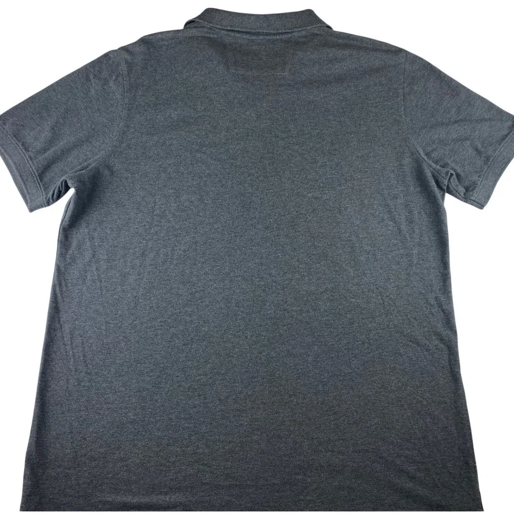 Banana Republic Mens XL Elephant Pique Polo Shirt Charcoal Heather Gray